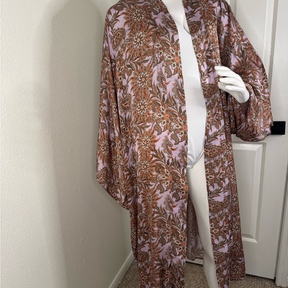 Rue de Seine Floral Kimono Robe One Size.  #226 - Picture 4 of 16